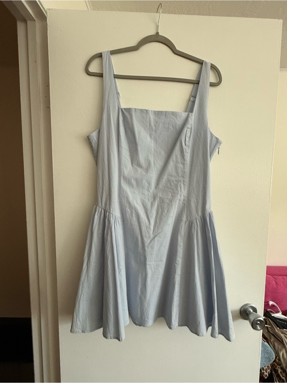 Abercrombie & Fitch Light Blue Square Neck Tank Dress